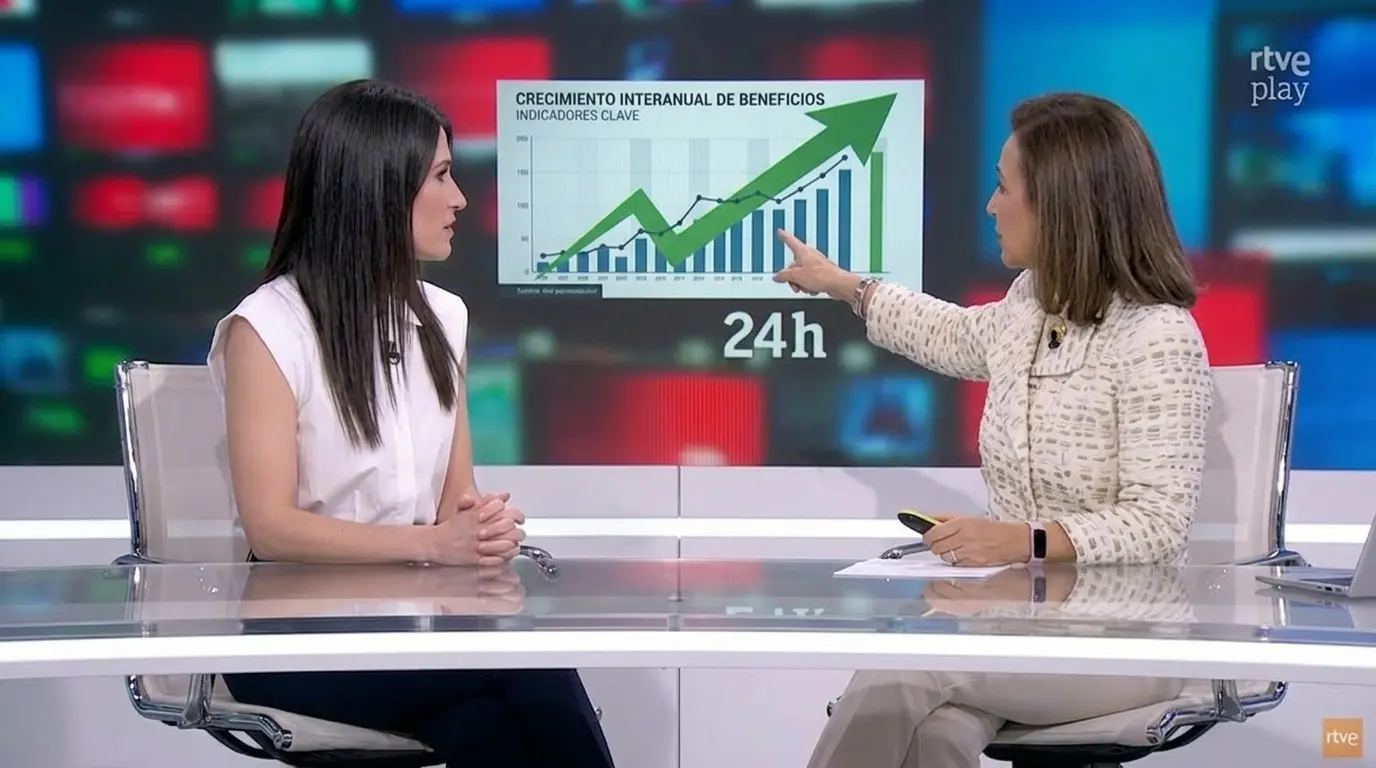 Ana Patricia Botín durante la entrevista